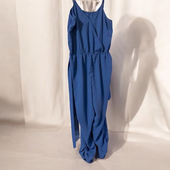 JustFab Wrap Ruched Cropped Leg Jumpsuit SZ L NWOT - Picture 6 of 6